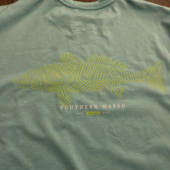 Southern Marsh Pocket T Shirt Blue Short Sleeve Mens Size Medium - Picture 5 of 8